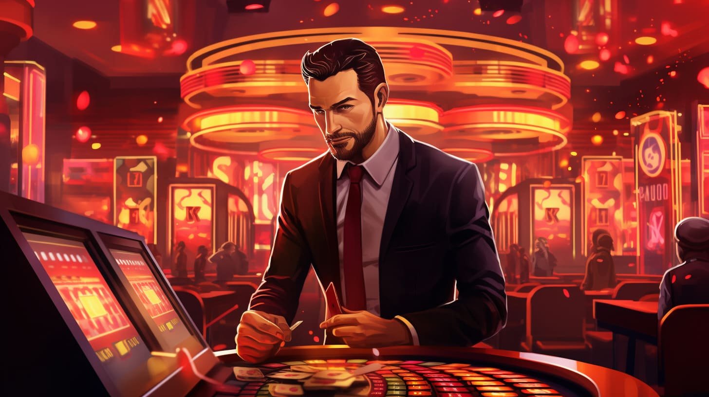Live Baccarat dealer ကတ်ဖော်နေသည့် တိုက်ရိုက် ကာစီနို ပုံ